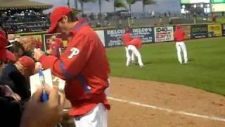 my hero cole hamels signing autographs - spring training 2010!