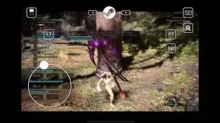 Monster Hunter: World on iPad  (Steam Link)