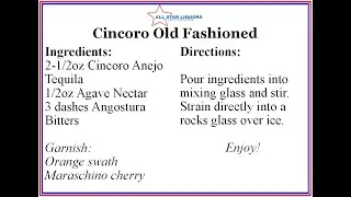Cincoro Old Fashioned