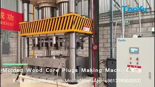 Molded Wood Core Plugs Press Machine in Mexico