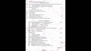 class 9 English question paper of half yearly exam 2023 for seba board