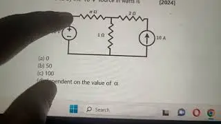 GATE 2024 EE | Power Delivered by 10V Source = 0? | Conceptual Circuit Solved Step by Step