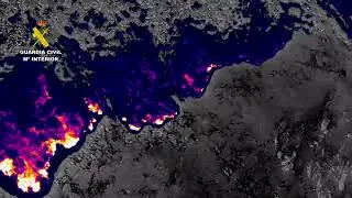Drones de la Guardia Civil prestan apoyo a las labores de extinci&oacute;n del incendio de Jarilla, en C&aacute;ce
