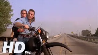 Трудная мишень: Будро и Наташа пытаются спастись от наемников Фушона на мотоцикле