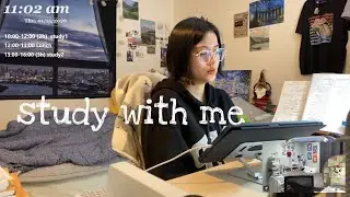 LIVE study with me/ 스터디윗미📚/ 천둥 빗소리, 장작asmr