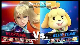 Super Smash Bros Ultimate Amiibo Fights Request #196 CPU Squad Strike 5v5