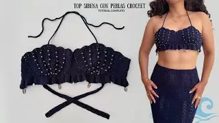 BONITO TOP CON PERLAS CROCHET &iexcl;FACIL DE TEJER!☀️ | TUTORIAL COMPLETO