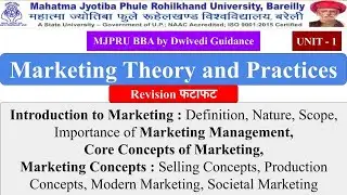 1| Marketing Theory and Practices, marketing theory and practice bba, mjpru bba, mjpru bba syllabus