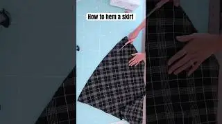How to hem a simple skirt sewing for beginners #shorts