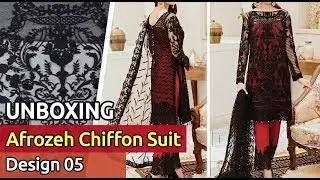 New AFROZEH Designer Lawn Suit 2019 | Unbox | Latest Pakistani Dress Design  05