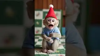 Funny baby monkey 😆😆🐒🐒 steals the show with silly antics #monkeyfun #babyanimals #cutepets