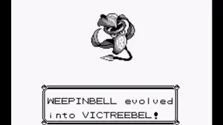 Pokemon Blue (1996) - Evolving Weepinbell into Victreebel (071)