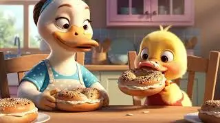 Mama Duck & Baby Duck Make Yummy Bagels 🥯 | Fun Cooking Cartoon for Kids