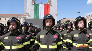L'Aquila - Riassunto cerimonia Giuramento del 99&deg; Corso Allievi Vigili del Fuoco - www.HTO.tv