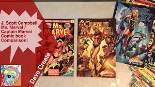 J. Scott Campbell Ms.Marvel/Captain Marvel Comic Book Comparison