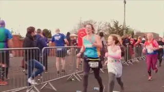 Kate Ford finishes The Wrexham Half Marathon