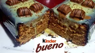 Bizcocho de Kinder Bueno | 🥧🍫 | Cobertura chocolate blanco