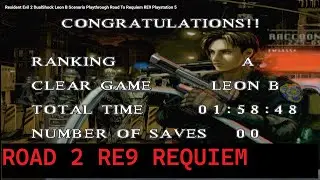 Resident Evil 2 DualShock Leon B Scenario Full Playthrough Road To Requiem RE9 Playstation 5