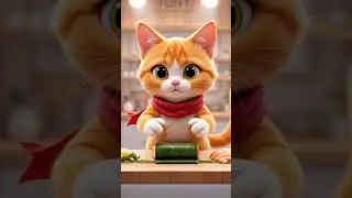 Fluffy join the cooking show | cat cooking  #cat #3danimation #catanimation #viral #fyp #viral