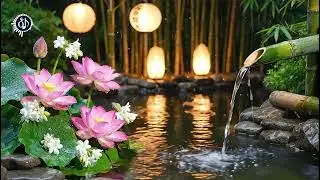 🔴 24/7 Sleep Music No Ads | Deep Sleep & Insomnia Relief | Bamboo Water Fountain & Rain Sounds