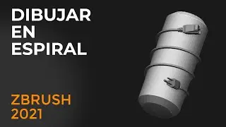 Dibujar curvas en espiral - Zbrush en 5 min #92