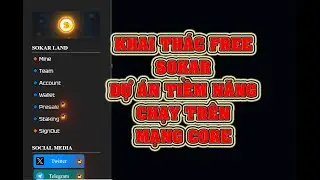 SolarLand Khai th&aacute;c miễn ph&iacute; đồng SOKAR chạy tr&ecirc;n mạng CORE