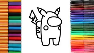 How to draw among us pokemon | Easy drawing