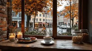 A Warm Coffee Shop Ambience on a Chilly Autumn Morning 🍁☕ Relaxing Jazz Music for Study & Work #2