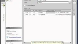 Creating a Database using Managment Studio.avi