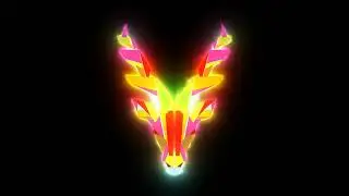 VJ Loops-3D NEON Deer Face Motion Graphics After Effect/Screensaver 4K/Wallpaper Engine/LED