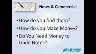 Note and Commercial Real Estate Investing