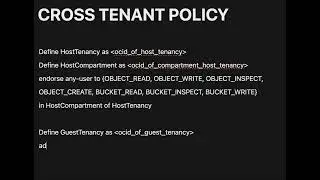 Cross tenant policy example in OCI
