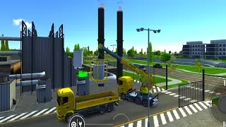 Construction Simulator 3D |Hydraulic Fan Installation Mission |Heavy Crane & Truck Operation Ep-99