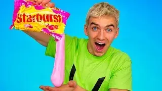 STARBURST CANDY SLIME - YOU CAN EAT IT!!