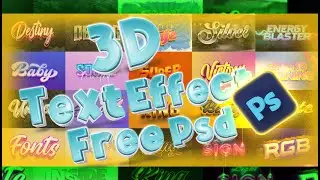 🔥These 3D Text Effects Will Blow Your Mind! | 20+🔥 3D Text Effects - PSD Free Download!