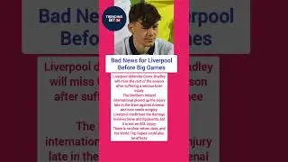 Bad News for Liverpool Before Big Games #football #footballhighlights #footballnews