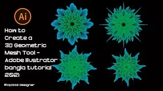 3D Geometric Mesh Tool - Adobe Illustrator cc bangla tutorial|| part-3||