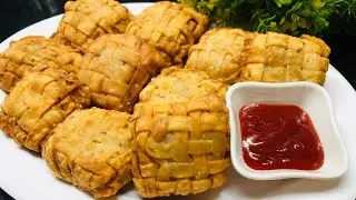 Box Patties Samosa | Chicken Aloo Parcel With Homemade Dough | Ramadan Recipes 2020