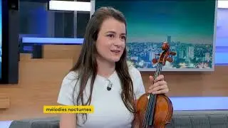 Liya Petrova violoniste et Théo Ould accordéoniste, étaient dans Mélodies Nocturnes