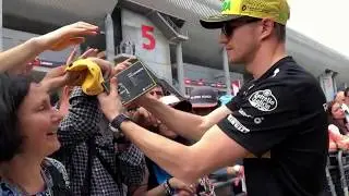 At the front F1 autograph session