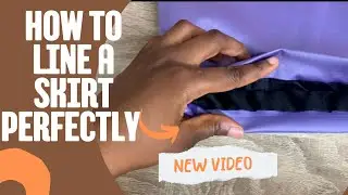 How to cut and sew a lining to a skirt with seamless finish #diy #sewingtutorial #foryou