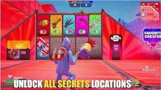 SUPER RED VS BLUE TYPICAL GAMER MAP FORTNITE - ALL SECRETS LOCATIONS PART 6