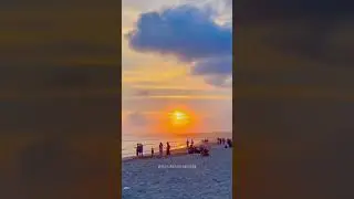 the charm of the beach and the setting sun#shorts