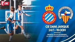 🔴 LIVE | ⚽ Infantil S13 🆚 CE Sabadell | J16 Divisi&oacute; d&rsquo;honor infantil S13