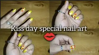 Kiss day special nail art 💋💅🏻✨ #kiss #kissday #valentinesday #youtube #youtubevideo #nails #nailart