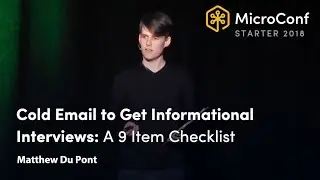 Cold Email to Get Informational Interviews: A 9 Item Checklist &ndash; Matthew Du Pont