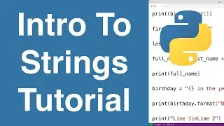Introduction To Strings | Python Tutorial