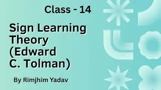 'Sign Learning Theory (Edward C. Tolman)' CTET/CDP/TET #cdp #teachingexams 