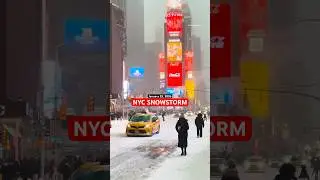 NYC Snowstorm ❄️ Snow-Covered Manhattan Streets & Times Square in New York City #newyorkstreets