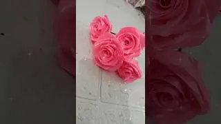 how to make satin ribbon rose flower#Hassan craft#shortsvideo #making theRibbon rosea